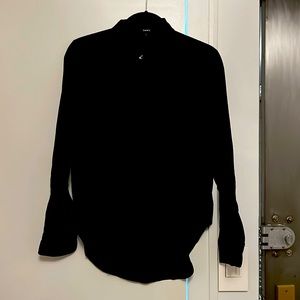 Theory Black Silk Blouse